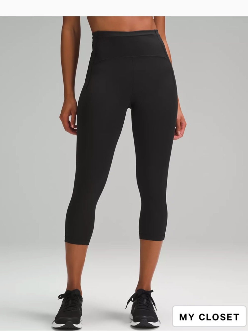 Lululemon Fast and Free High-Rise Black Crop Leggings